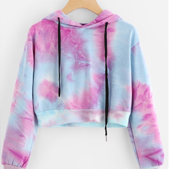TIE DYED JOGGERS & CROPPED SWEATSHIRT SET - Picture 2 of 13